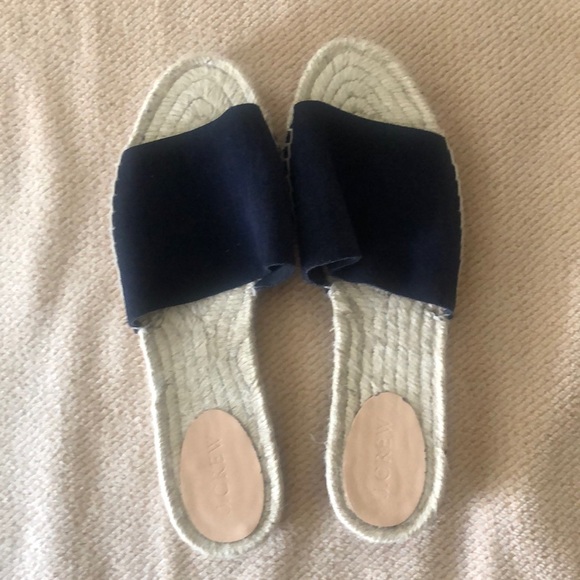 J. Crew Shoes - J Crew suede Navy  slip in espadrilles
